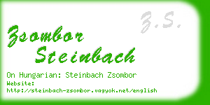 zsombor steinbach business card